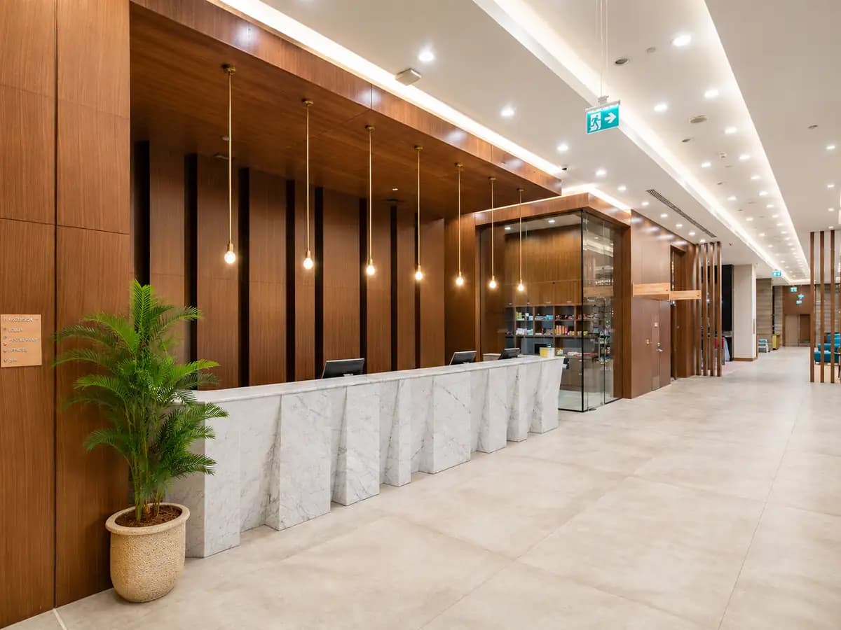 W Spa reception and lobby