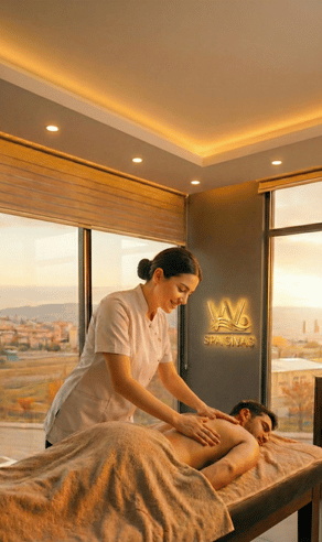 w spa sivasta personelimiz masaj yapıyor